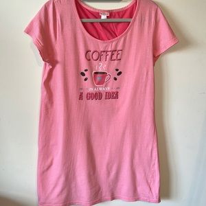 Coffee ☕️ Is Always A Good Idea Graphic Nightgown Size medium
